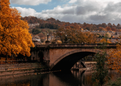 Bath canal autumn romantic setting for escort dates